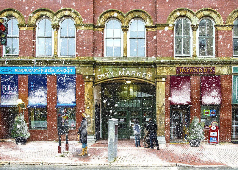 City Market Snow - City Market Canvas Art